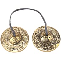 Campana de meditación tibetana Hecho a mano Budista Símbolo afortunado Meditación en relieve Campana de yoga Campanas…
